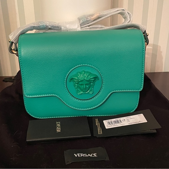 New Versace Emerald Green Crossbody Bag - Picture 2 of 11